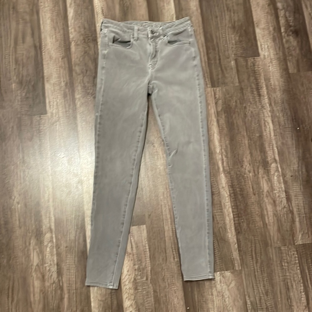 American Eagle Super High Rise Gray Jeggings
